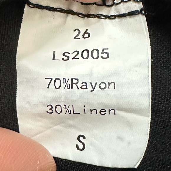 Lillusory Linen Blend Black Wide Leg Pull On Pants, Sz Small - Picture 11 of 13